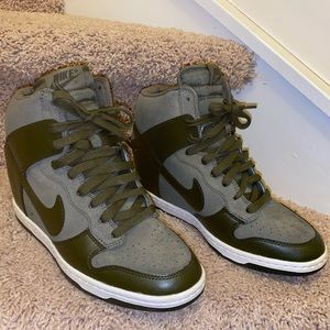 Nike high dunk sneaker wedges